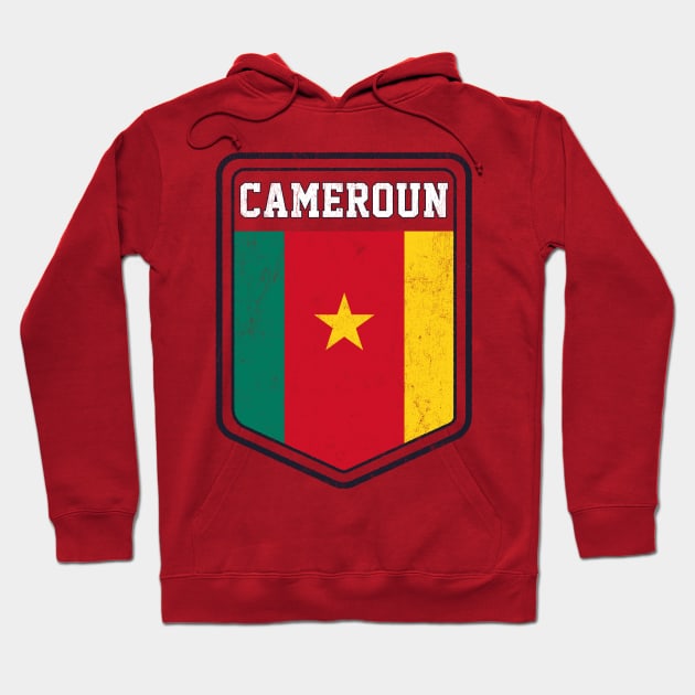 Cameroun // Vintage Look Flag Design Hoodie by DankFutura